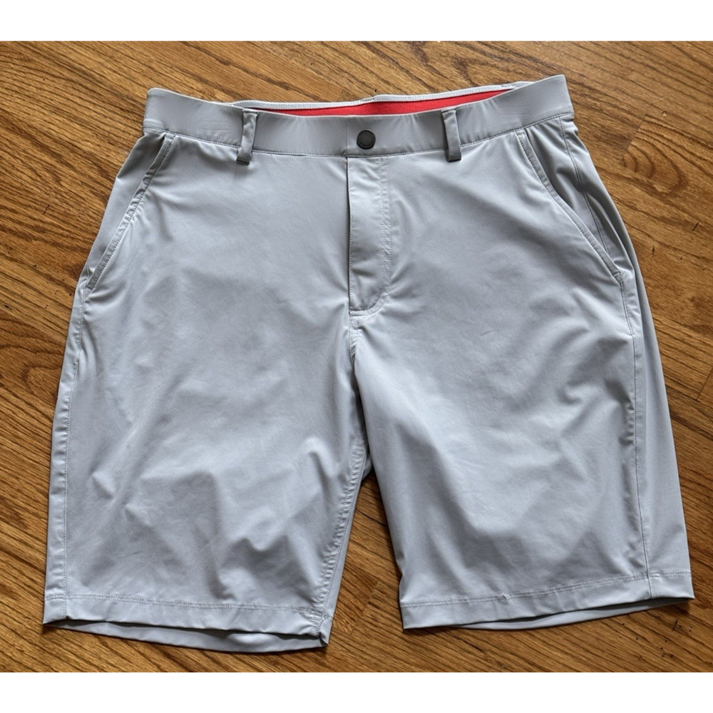 Redvanly Hanover Pull On Golf Shorts Men's Medium Gray 9" Water Resistant
